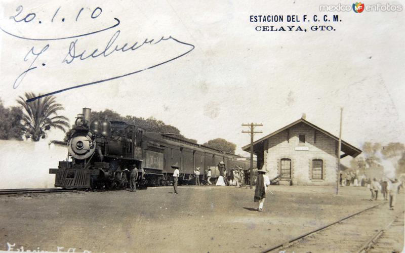 ESTACION FERROVIARIA EL DIA 20 DE ENERO DE 1910