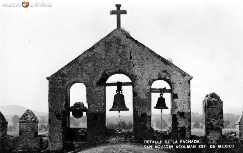 Detalle de la fachada de San Agustín Acolman