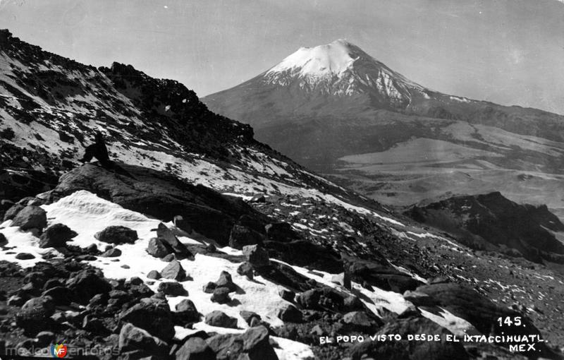 Volcán Popocatépetl visto desde el Iztaccíhuatl