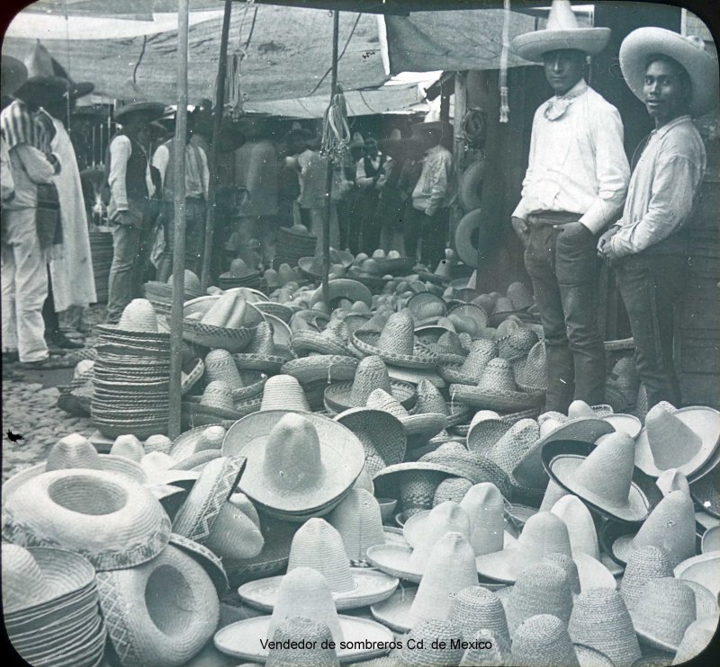 TIPOS MEXICANOS VENDEDOR DE SOMBREROS