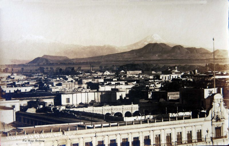 VOLCAN POPOCATEPETL E IXTACCIHUATL DESDE LA CATEDRAL