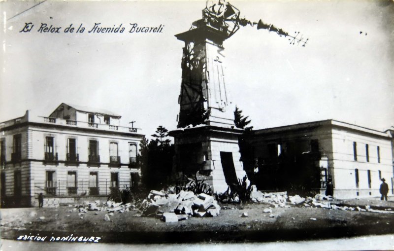 RELOJ BOMBARDEADO DURANTE LA DECENA TRAGICA (1913)