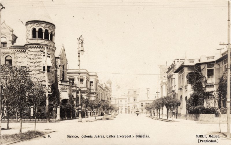 Calles de Liverpool y Bruselas, en la Colonia Juárez