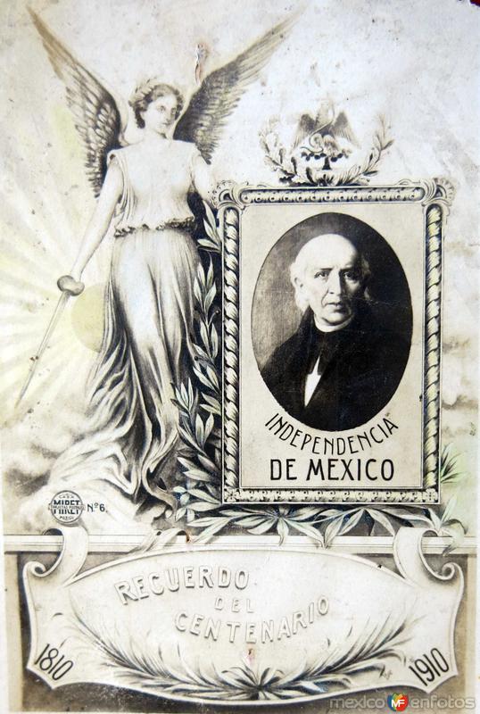 TARJETA CONMEMORATIVA DEL CENTENARIO por elfotografo FELIX MIRET- SEPTIEMBRE DE 1910