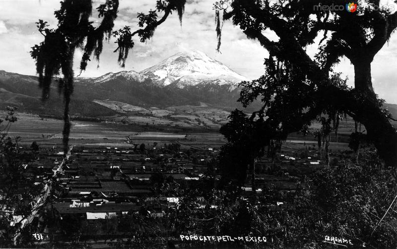 Vista del Volcán Popocatépetl