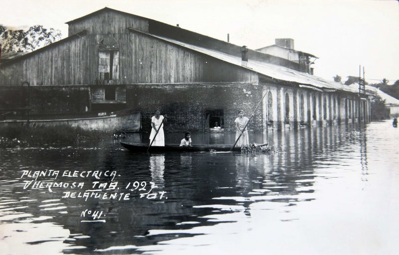 Inundacion en la Planta Electrica acaecido en el ano de 1927