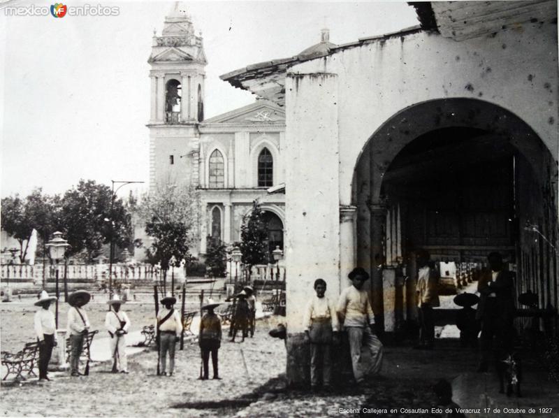 Escena Callejera en Cosautlan Edo de Veracruz 17 de Octubre de 1927