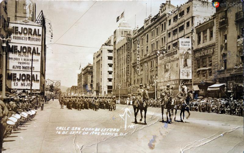 Calle San Juan de Letran el 16 de Septiembre de 1942