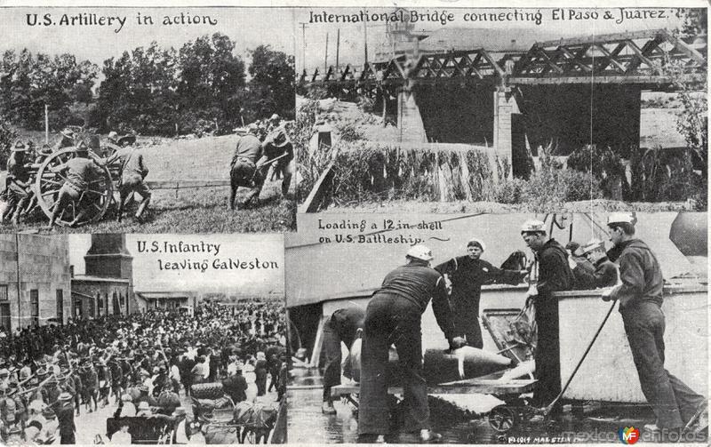 Ejécito estadounidense preparándose para invadir México (circa 1914)