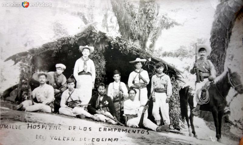 Humilde Hospital en los Campamentos del Volcan de Colima