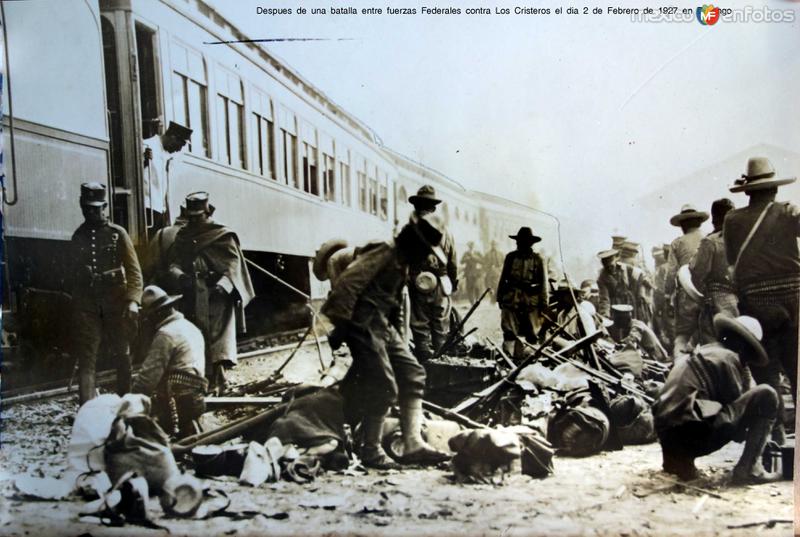 Despues de una batalla entre fuerzas Federales contra Los Cristeros el dia 2 de Febrero de 1927 en Durango