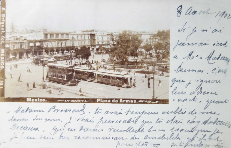 La Plaza de Armas ( Fechada 8 de Agosto de 1902 )