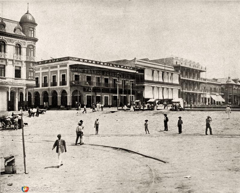 Vista parcial de la plaza de Tampico