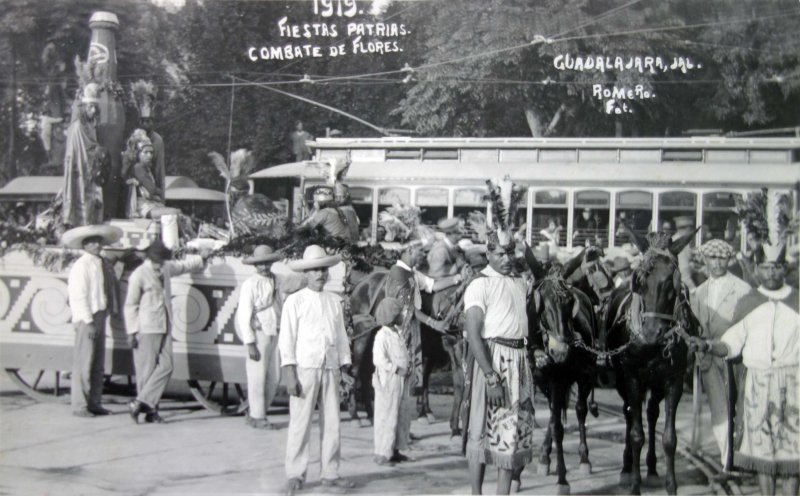 Combate de Flores celebrando la Independencia de Mexico ( 16 de Sep. de 1919 )