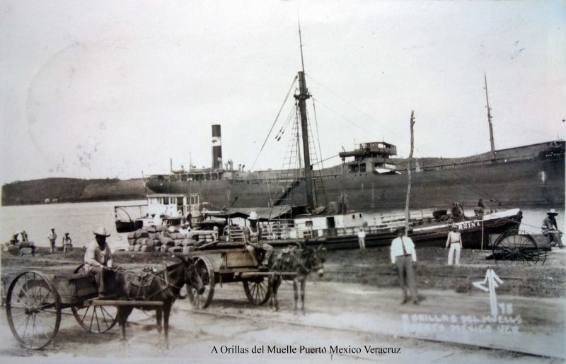 A Orillas del Muelle Puerto Mexico Veracruz