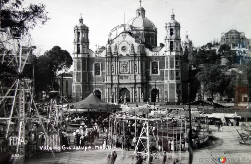 La Basilica de Guadalupe en FIESTAS 12 de Diciembre de 1946 .