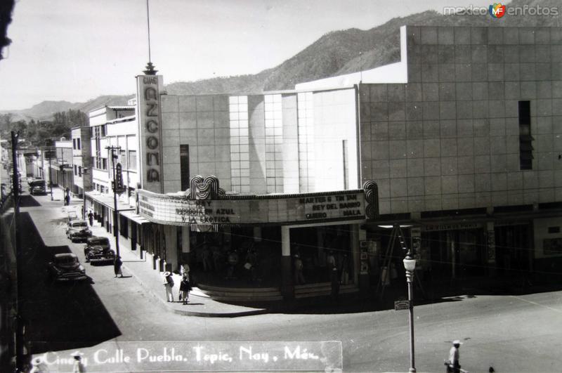 Calle Puebla y cine Azcona.