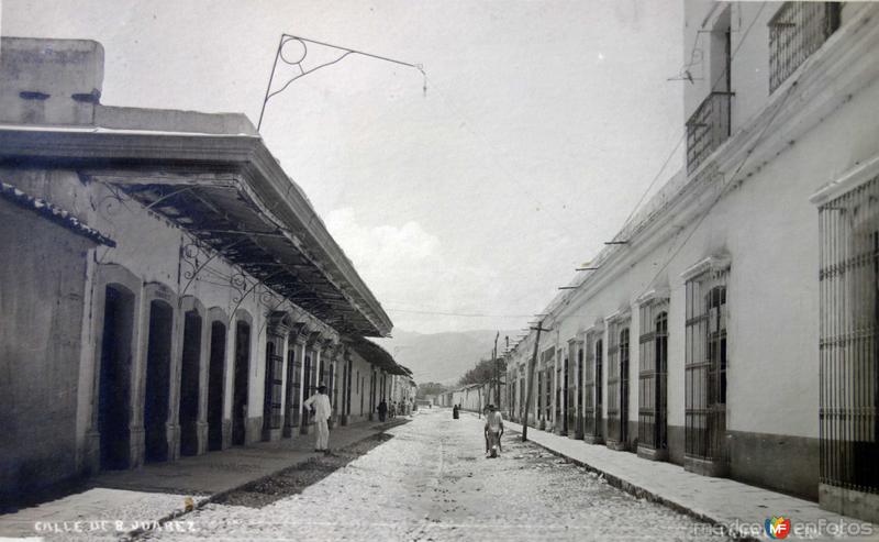 Calle Benito Juarez ( Circulada el 20 de Octubre de 1920 ).