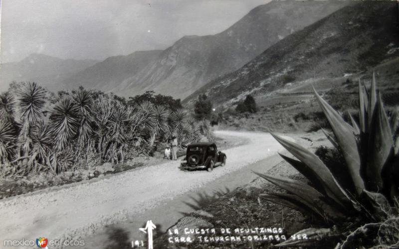 La Cuesta de Acultingo Carretera de Mexico a Orizaba Veracruz.