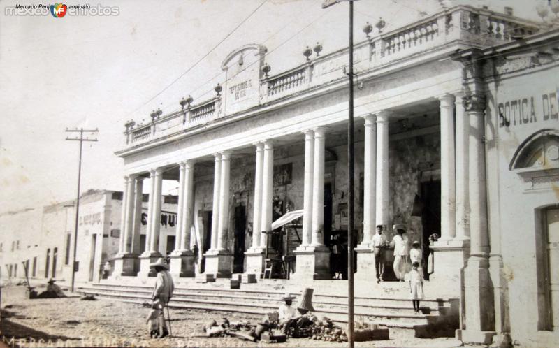 Mercado de Penjamo Guanajuato ( Circulada el 4 de Octubrede 1925 ).