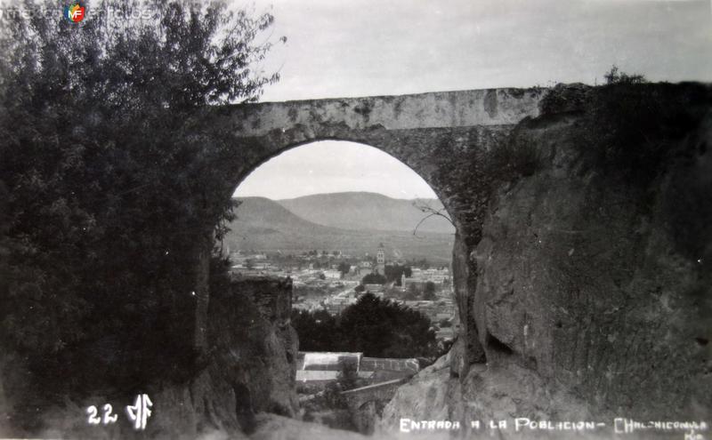 Entrada a la poblacion de Chalchicomula.