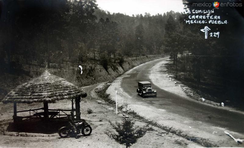 Carretera de Mexico a Puebla La Comicion.