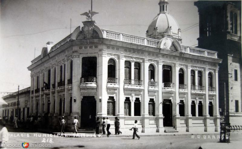 Palacio municipal ( Circulada el 27 de Mayo de 1929 ).