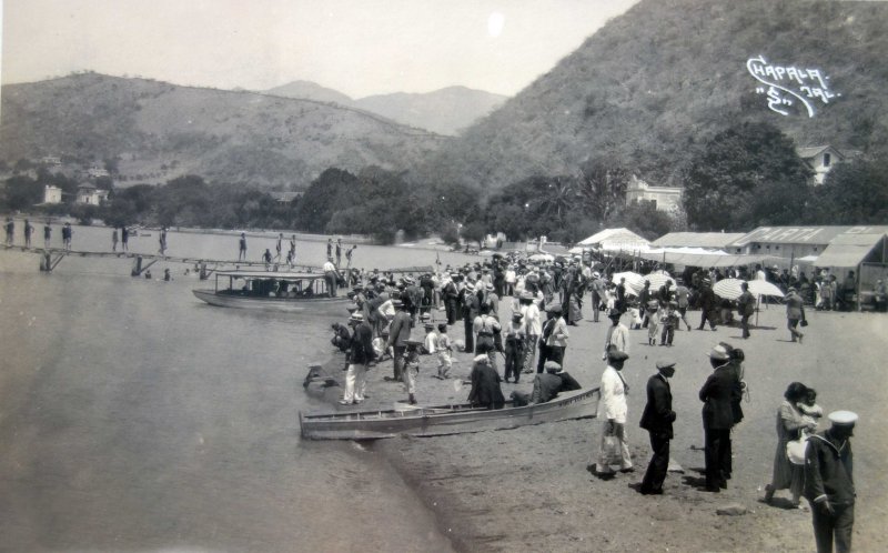 Escena playera ( Circulada el 3 de Julio de 1927 ).