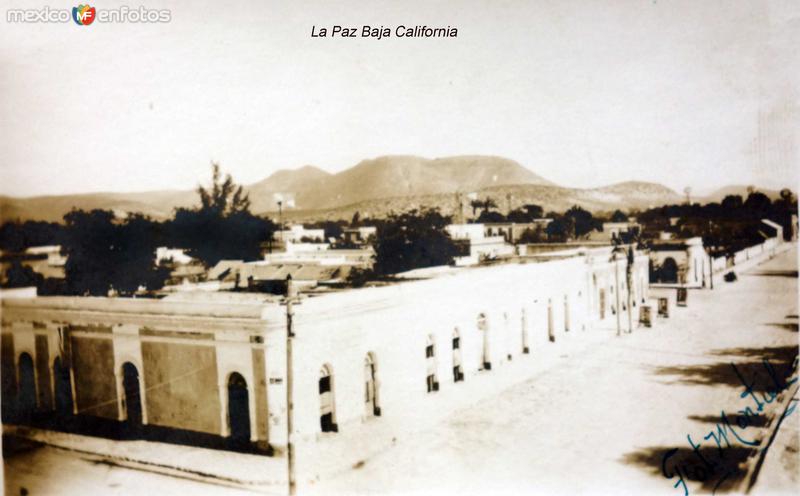 Panorama de La Paz Baja California Fechada el 17 de Enero de 1930