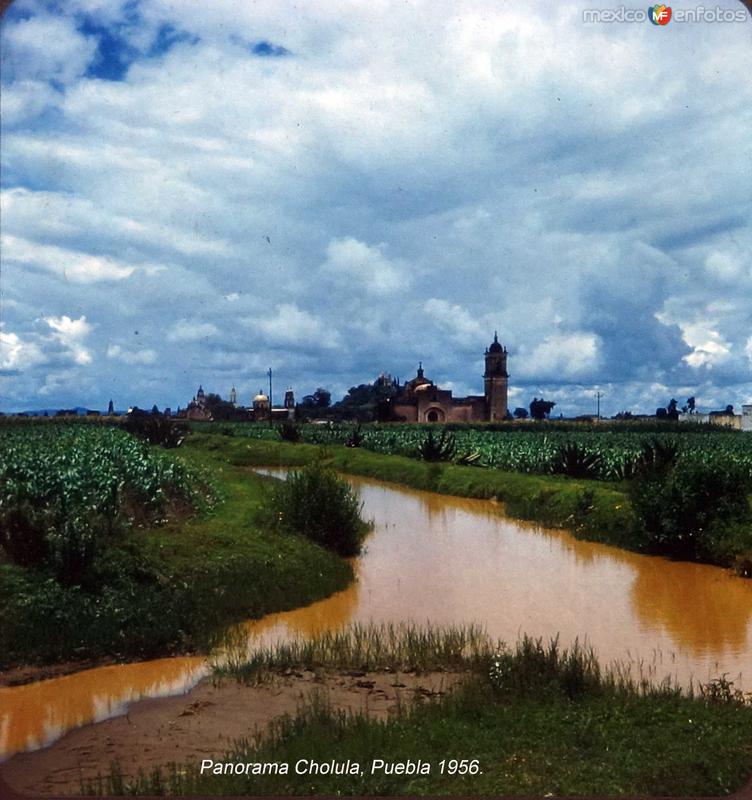 Panorama Cholula, Puebla 1956.