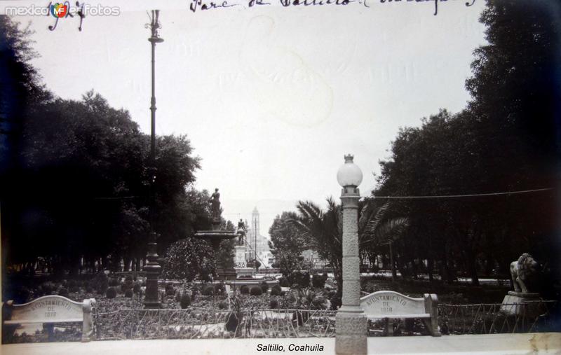 Parque de Saltillo, Coahuila 1927.