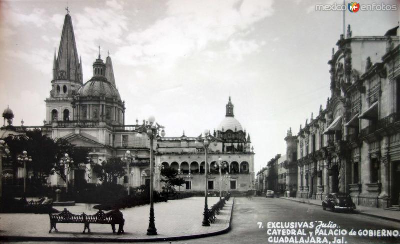 Palacio Municipal y Catedral Guadalajara, Jalisco.