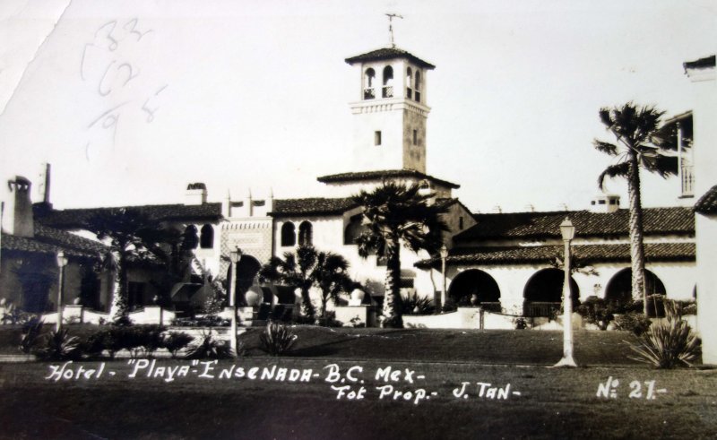 Hotel playa Ensenada ( Circulada el 16 de Noviembre de 1941 ).