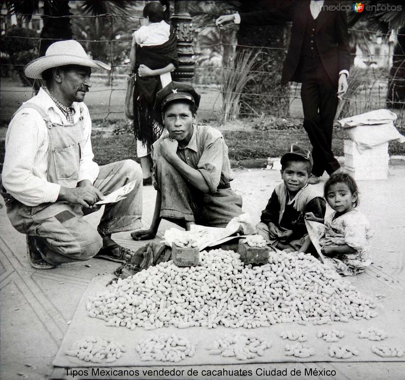 Tipos Mexicanos vendedor de cacahuates Ciudad de México.