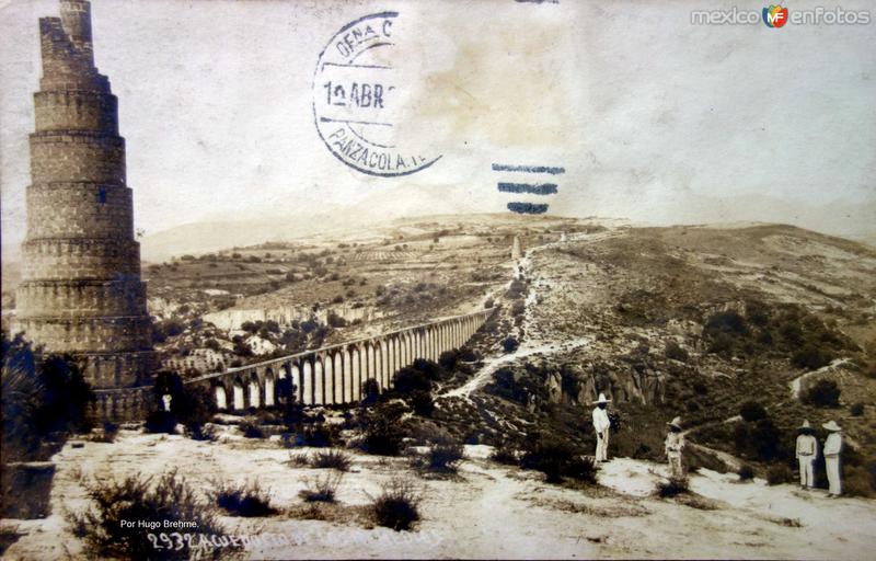 El Acueducto de Los Remedios Por el fotografo Hugo Brehme Circulada el 1 de Abril de 1929 ).