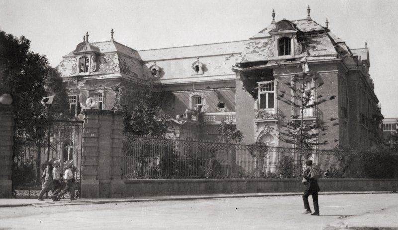 Decena Trágica: Casa Scherer, en Paseo de la Reforma frente a la Glorieta Colón (1913)