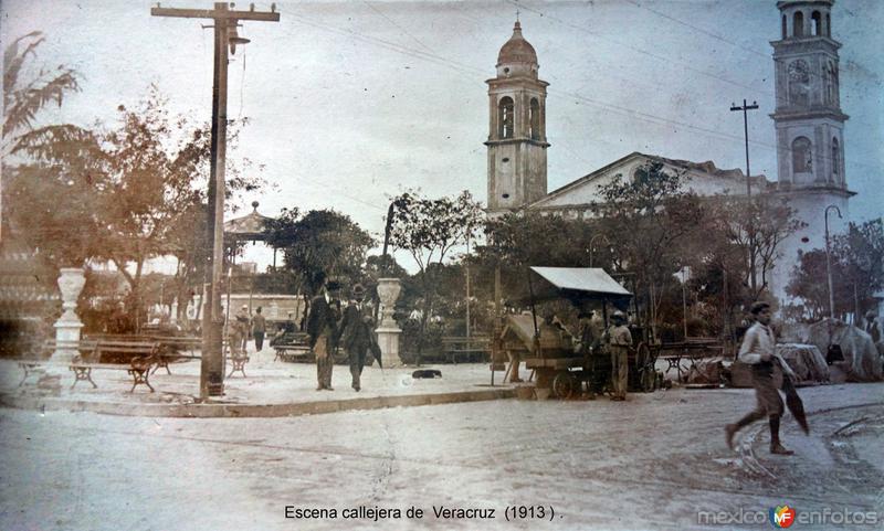 Escena callejera de Veracruz (Diciembre de1913 ) .