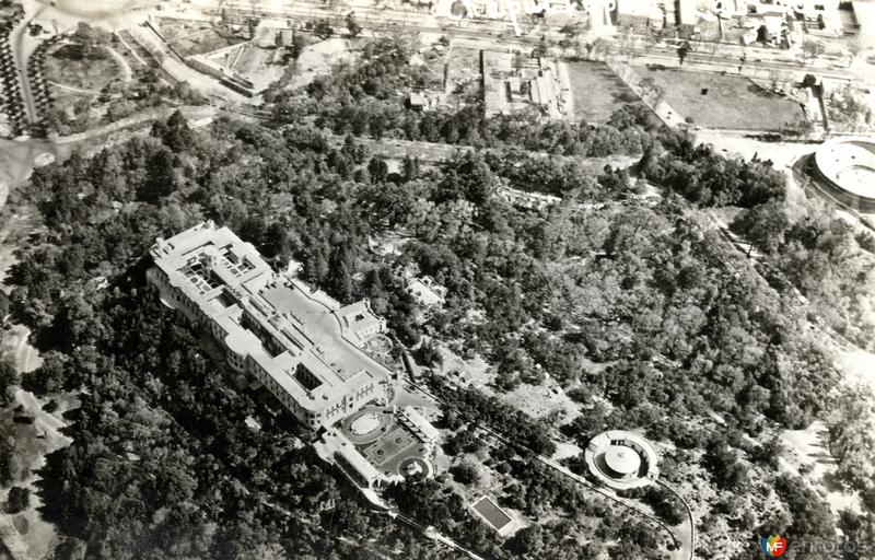 Vista aérea del Castillo de Chapultepec