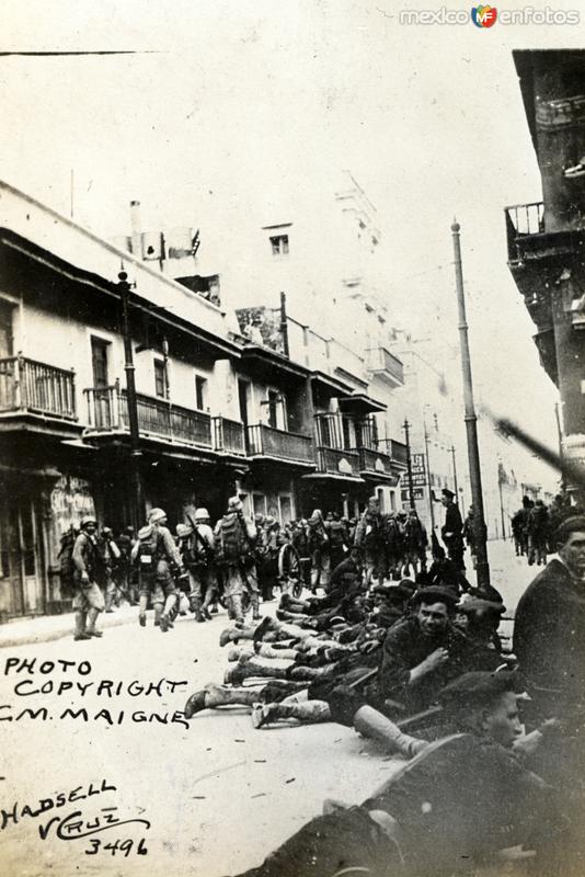 Escena surante la intervención estadounidense de 1914