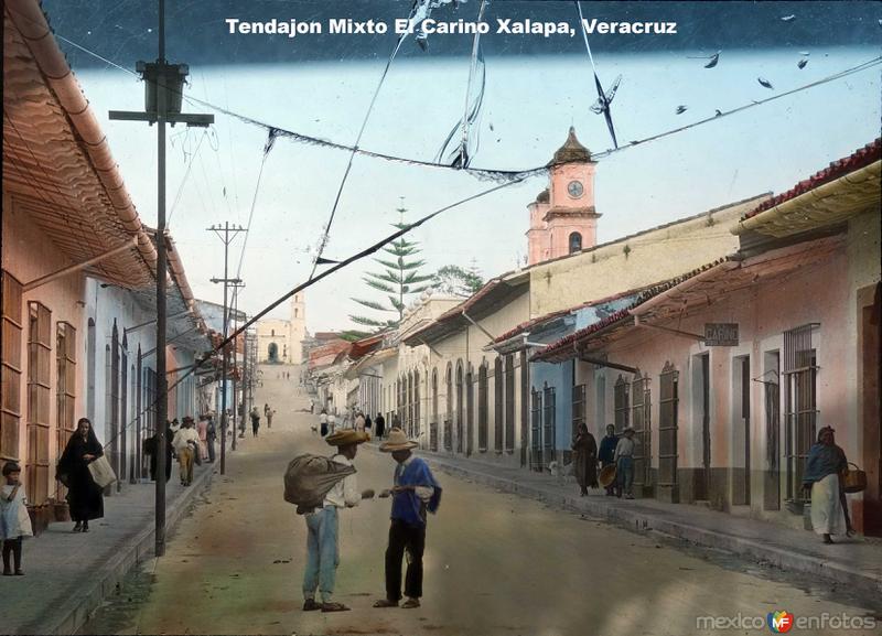 Tendajon Mixto El Carino Xalapa, Veracruz Fechada en 1925.