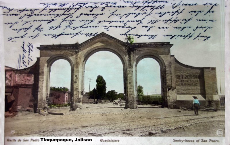 La Garita de San Pedro Tlaquepaque, Jalisco ( Circulada el 6 de Diciembre de 1909 ).