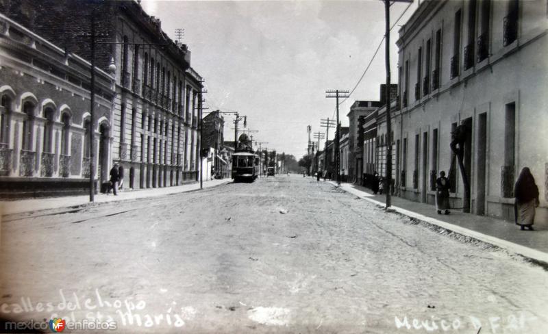 Calles del Chopo Colonia Santa Maria.