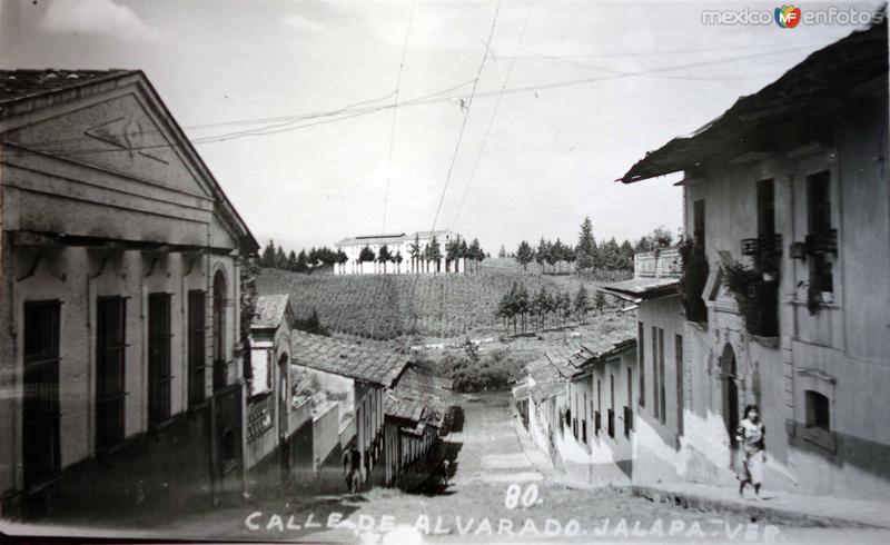 Calle de Alvarado Jalapa Veracruz.