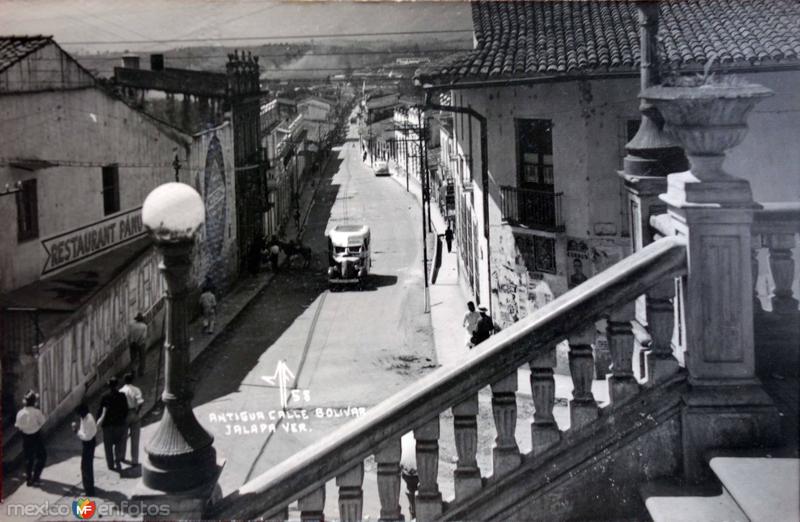 Antigua Calle de Bolivar Jalapa Veracruz.