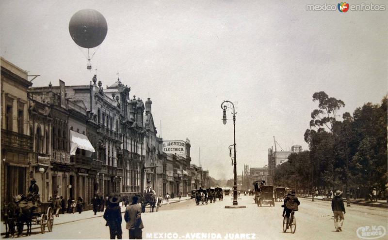 Viajando en Globo por La Avenida Juarez por el Fotógrafo Fernando Kososky.