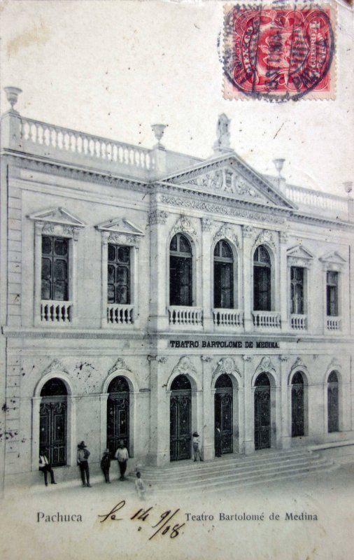 Teatro Bartolome de Medina.( Circulada el 14 de Septiembre de 1908 ).