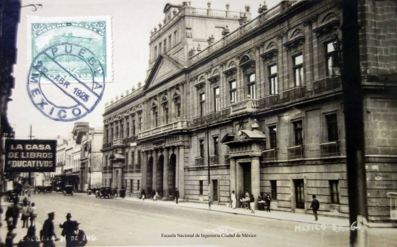 Escuela Nacional de Ingenieria Ciudad de México ( Circulada el 22 de Abril de 1925 ).