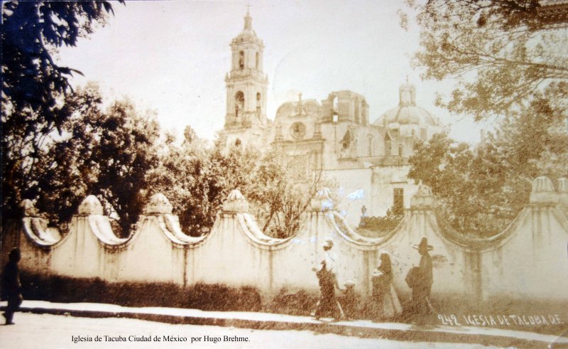 Iglesia de Tacuba Ciudad de México por el Fotógrafo Hugo Brehme ( Circulada 28 de Septiembre de 1922 )