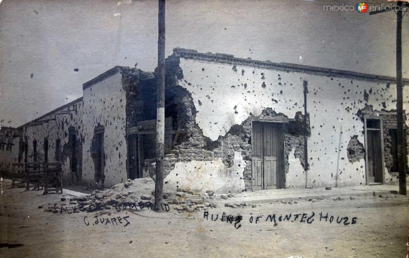 Casa bombardeada durante La Revolucion Mexicana.