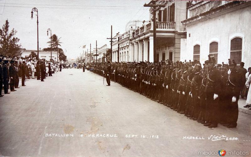 Batallon por el Fotógrafo Walter E. Hadsell.( Fechada el 16 de Septiembre de 1913 ).